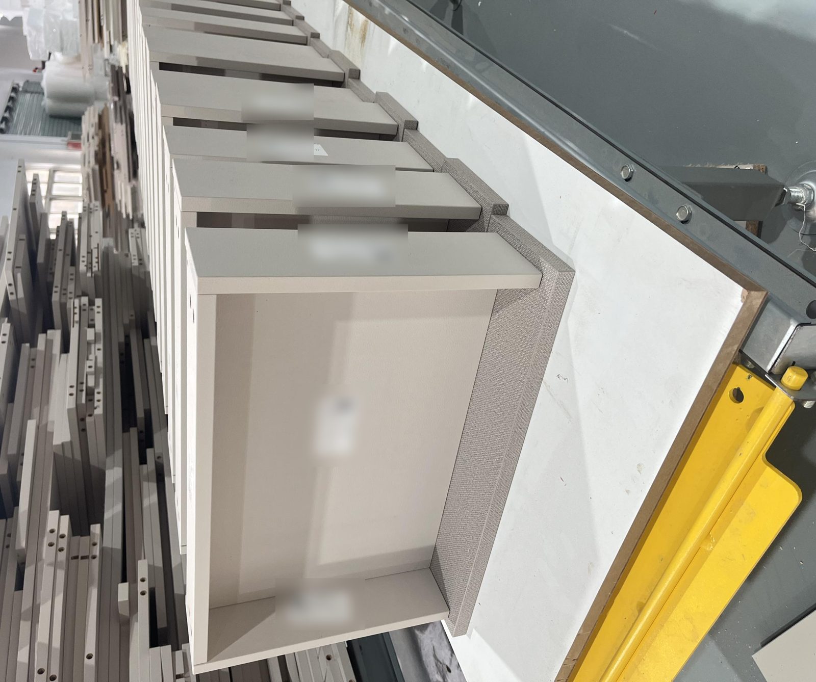 Drawer boxes on the production line