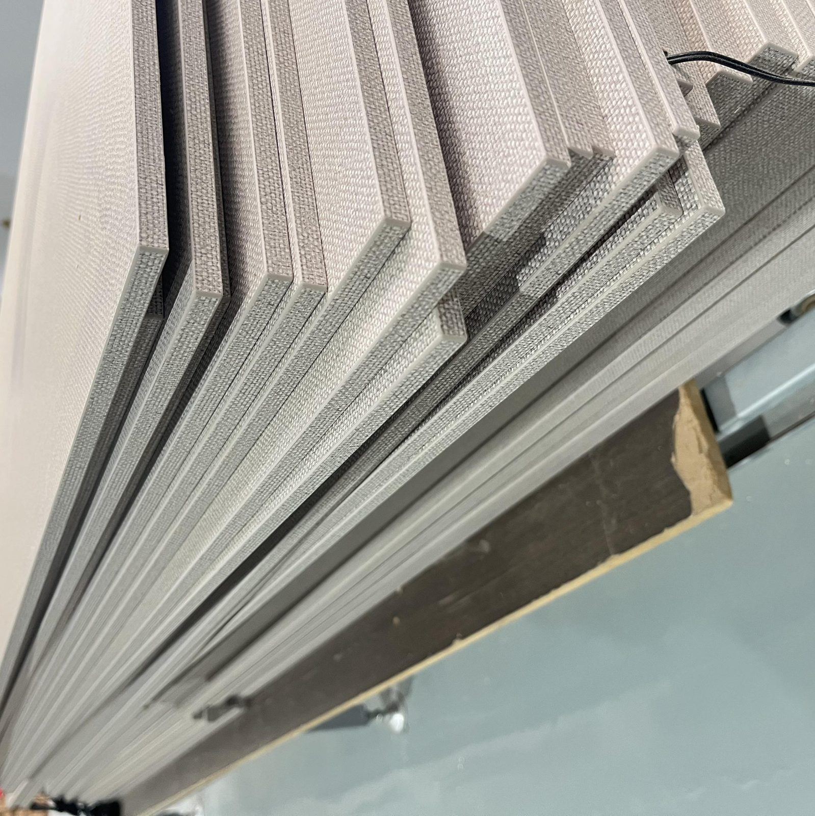 Edge-banded panels ready for packing